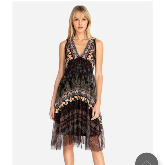 Johnny Was Dresses Biya Johnny Was Vatusia Mesh Dress Nwt 299 Xl L